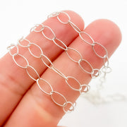 Sterling Silver Twisted Oval Link Chain